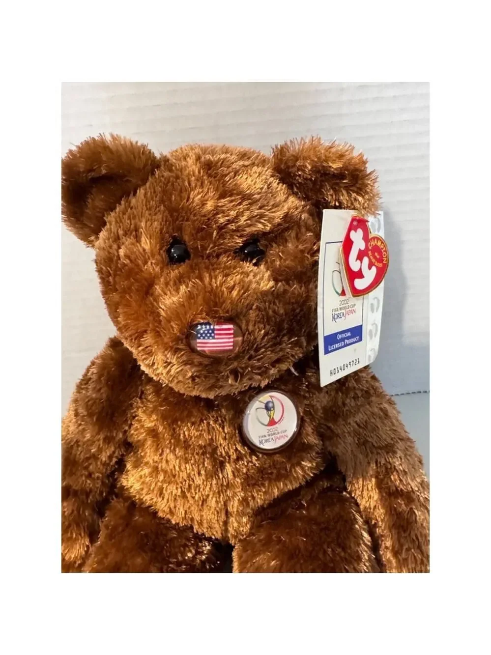Ty Beanie Buddy Champion FIFA Brown Plush Toy One Size